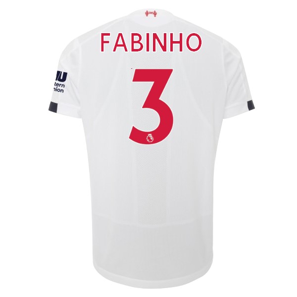 Trikot Liverpool NO.3 Fabinho Auswarts 2019-20 Weiß Fussballtrikots Günstig